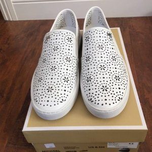Michael Kors Kane Slip on Perforated white 8.5